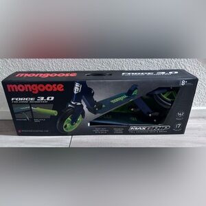 Mongoose Force 3.0 Folding Scooter - Blue and Green